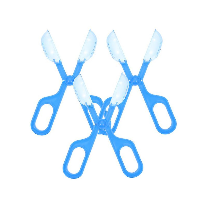 3pcs Portable Reptile Poop Clips Pet Toilet Trash Clamps Pet Supplies (bleu)