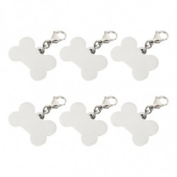 6pcs Acier inoxydable Pet Dog Tags Métal Pet Dog Tags Pendentifs Pet Supplies 6pcs Acier inoxydable Pet Dog Tags Métal Pet Dog Tags Pendentifs Pet Supplies