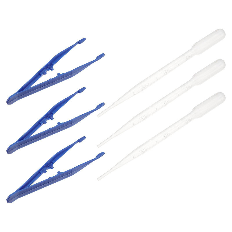 6pcs Reptiles Feeding Tweezer Plastic Clip Spider Lizard Food Feeding Clips