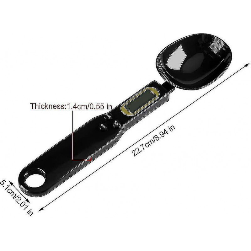 Miman Digital Spoon Scale, Portable 500g/0.1g Electronic Lcd Digital Kitchen Scale With Measuring Spoons