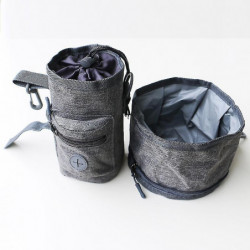 Pet Waterproof Zipper Folding Portable Food Bowl 1 Piece Gray Pet Waterproof Zipper Folding Portable Food Bowl 1 Piece Gray