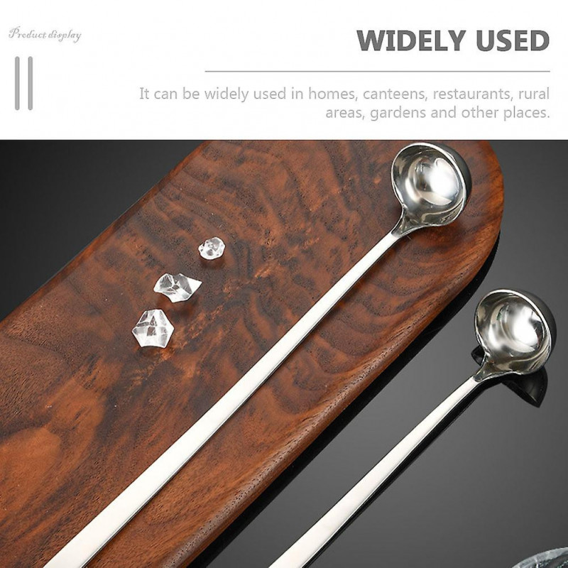 Long Handle Soup Ladle Stainless Steel Water Spoon Stirring Food Scoop Kitchen Water Scoop