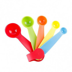 5pcs Colorful Plastic Measuring Spoons Kitchen Baking Spoons Tools In Different Sizes 5pcs Colorful Plastic Measuring Spoons Kitchen Baking Spoons Tools In Different Sizes