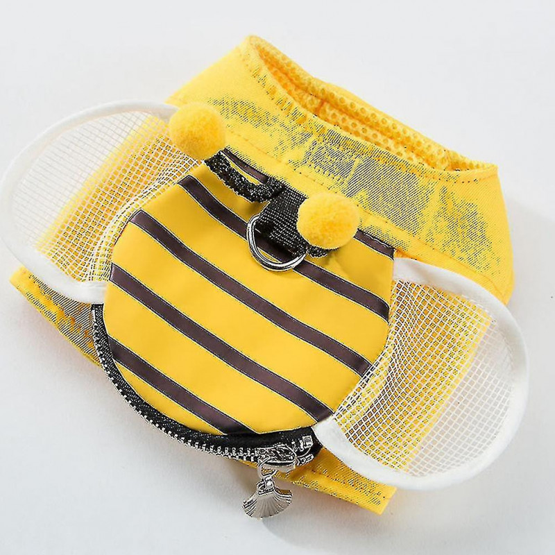 Yellow Vest Chest Strap Wings Backpack Design Small Pet Supplies A