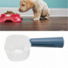 2 sets 2pcs Pet Food Scoop Transparent Clear Scale Food Grade Dog Food Shovel With Clip Handle For Puppy Cat Blue
