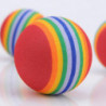 5pcs Colorful Pet Cat Kitten Soft Foam Rainbow Play Balls Activity Toys Dog Supplies