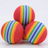 5pcs Colorful Pet Cat Kitten Soft Foam Rainbow Play Balls Activity Toys Dog Supplies