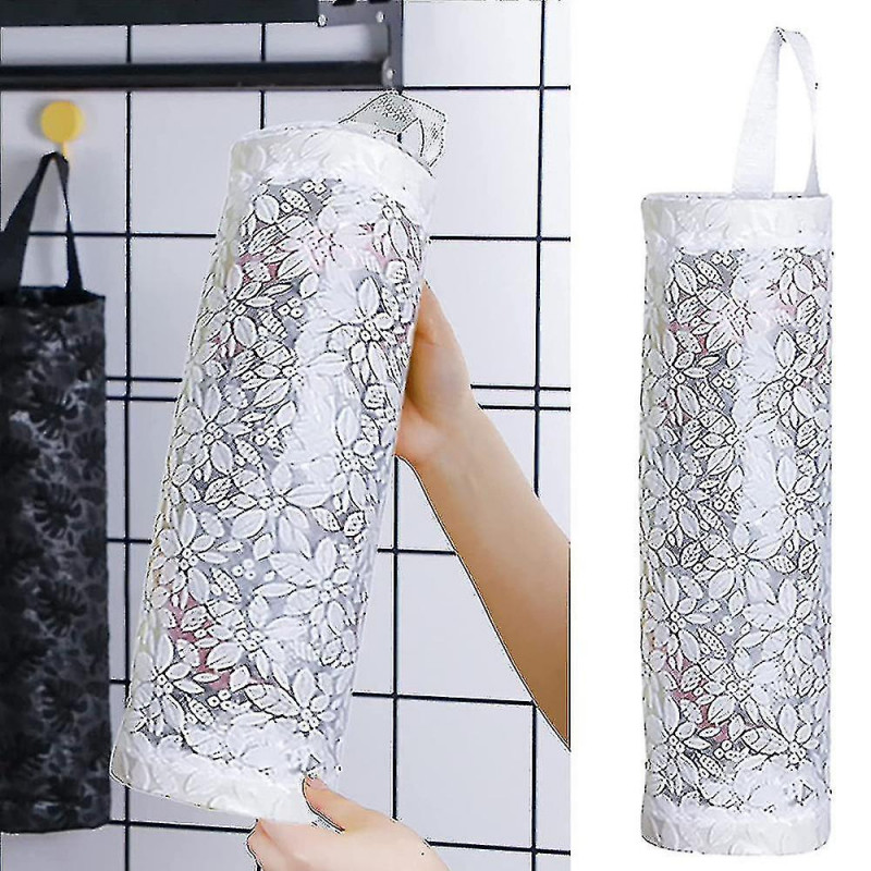 Porte-sac en plastique Rangement suspendu Sac d’épicerie Porte-sacs poubelles Organisateur