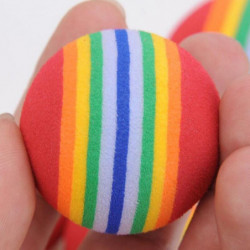 5pcs Colorful Pet Cat Kitten Soft Foam Rainbow Play Balls Activity Toys Dog Supplies 5pcs Colorful Pet Cat Kitten Soft Foam Rainbow Play Balls Activity Toys Dog Supplies