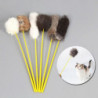 Random Color Tease Cat Stick Faux Rabbit Fur Pompom Plush Pet Interactive Stick Cat Playing Training Toys Pet [...]