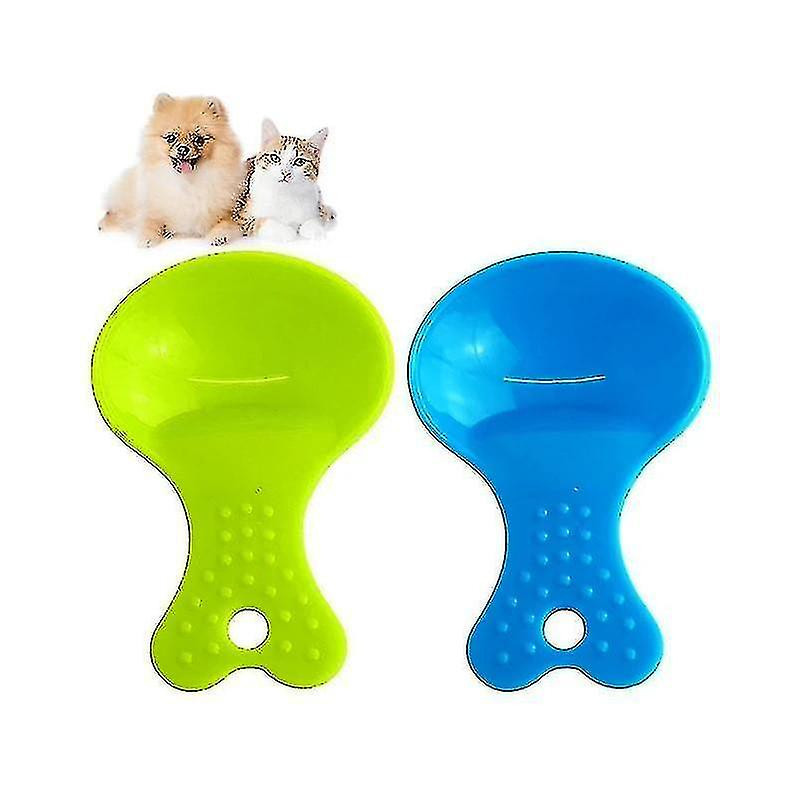 2 Pieces Pet Food Spoon Pet Bowl Drinker Feeder Eco-Friendly Durable Plastic