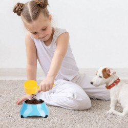 Sturdy Melamine Food Scoop for Dogs Cats Birds, Measuring Cup, Long Comfortable Handle 100g Yellow Sturdy Melamine Food Scoop for Dogs Cats Birds, Measuring Cup, Long Comfortable Handle 100g Yellow
