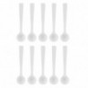 10pcs Plastic White 1g Measuring Pet Feeding Spoon For Hamster Chinchillas Guinea Pig Syrian Hamsterwhite