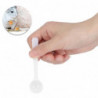 10pcs Plastic White 1g Measuring Pet Feeding Spoon For Hamster Chinchillas Guinea Pig Syrian Hamsterwhite