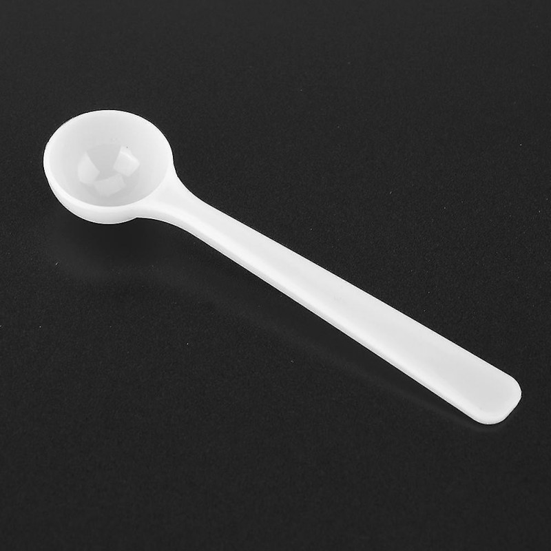 10pcs Plastic White 1g Measuring Pet Feeding Spoon For Hamster Chinchillas Guinea Pig Syrian Hamsterwhite