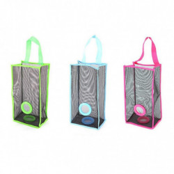 Foldable Garbage Bag Storage Bag Mesh Garbage Bag Holder - Rose Red, 48*20*11cm(large)