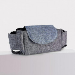 Multifunctional Stroller Hanging Bag Storage Bag Milk Bottle Water Cup Storage Bag, 1 Piece, Gray + Blue Multifunctional Stroller Hanging Bag Storage Bag Milk Bottle Water Cup Storage Bag, 1 Piece, Gray + Blue