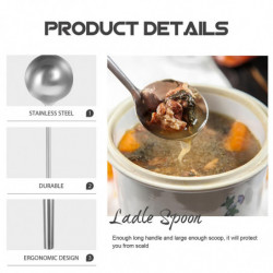 Long Handle Soup Ladle Stainless Steel Water Spoon Canteen Food Scoop Kitchen Water Scoop Long Handle Soup Ladle Stainless Steel Water Spoon Canteen Food Scoop Kitchen Water Scoop