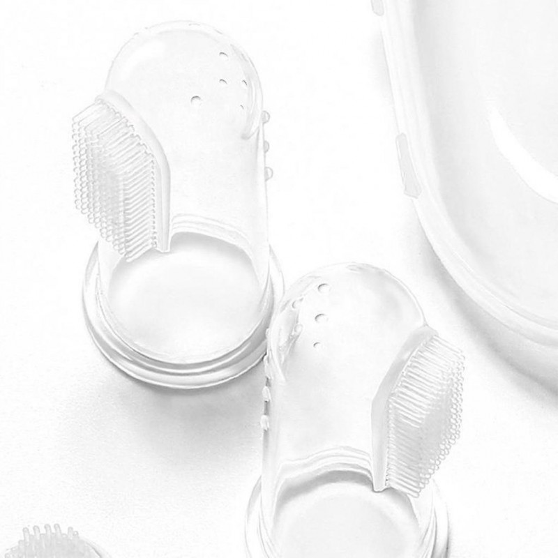 Brosse à dents à doigts pour chiens Soft Food Grade Silicone Pet Training Toothbrush