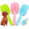 3 Pieces Plastic Handle Pet Dog Cat Food Feeder Shovel Scoop Cat Litter Scoops, 3 Colors