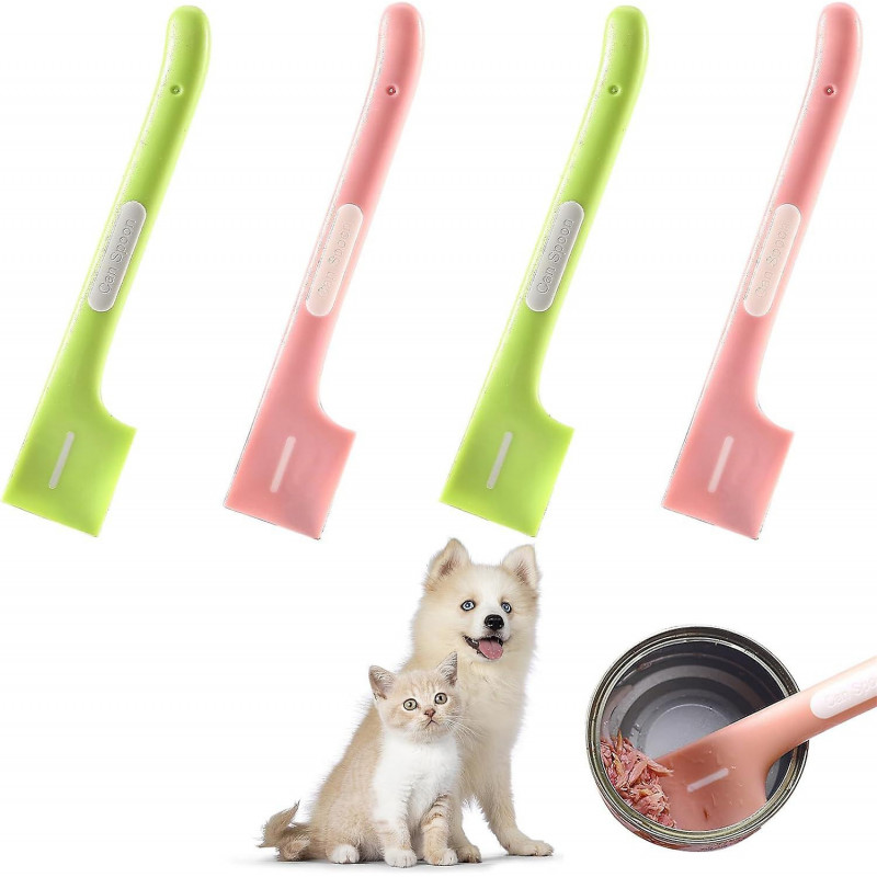 Pet Food Can Spoons, 4 Pcs Pet Food Mixing Spoons Wet Food Canned Scoop Can Spatula For Dogs Cats Silicone Pet [...]