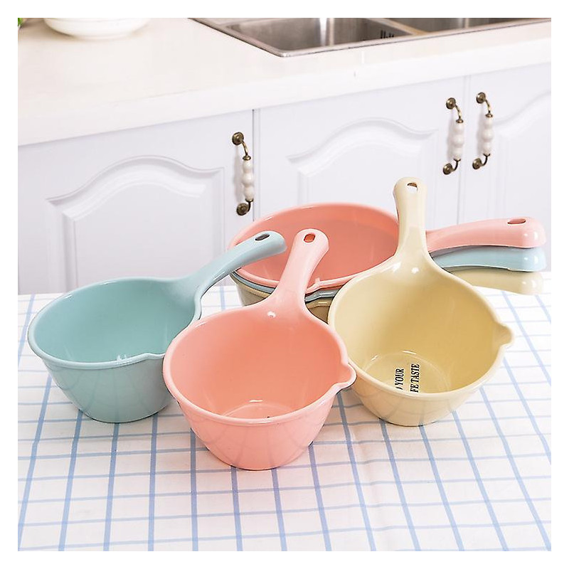 2pc Bath water shower water scoop bath scoop cup children's water scoop plastic kitchen scoop with long handle (D-V2)