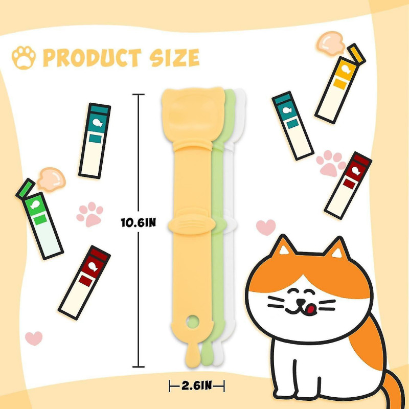3pcs Happy Spoon Cats Cute Cat Treat Spoon, 2 in 1 Cat Squeeze Treat Spoons, Cat Strip Feeder, Multi Functional [...]