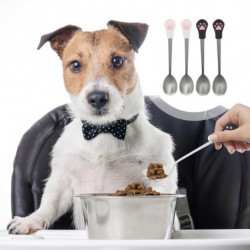 4Pcs Dog Cat Spoon Pet Can Spoon Stainless Steel Pet Food Spoon Cat Claw Spoon 4Pcs Dog Cat Spoon Pet Can Spoon Stainless Steel Pet Food Spoon Cat Claw Spoon