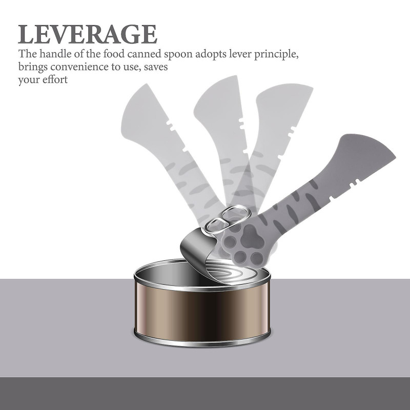 Silicone Cat Wet Food Spoon Manual Can Opener Multi-functional Pet Food Can Scoop