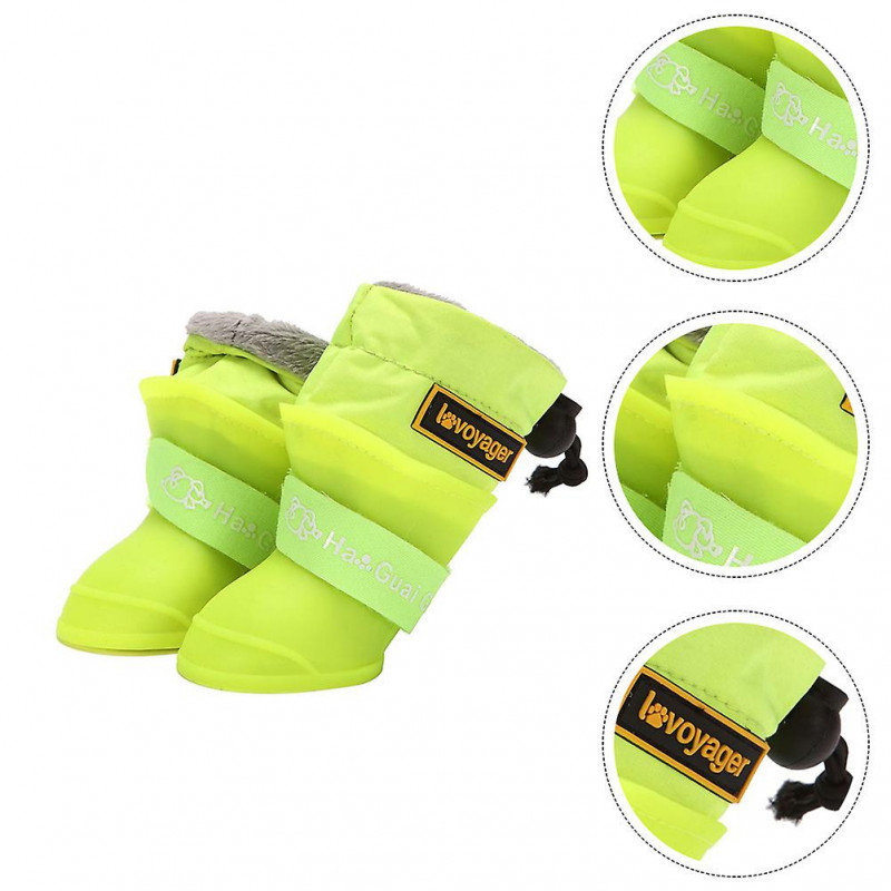 4 Pcs Pet Rainshoes Waterproof Silicone Pet Shoes Anti-slip Rain Shoes