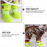 4 Pcs Pet Rainshoes Waterproof Silicone Pet Shoes Anti-slip Rain Shoes