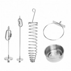 Parrot Food Cup Stainless Steel 4 Pieces Bird Food Fruit Holder Foraging Toy Parrot Food Cup Stainless Steel 4 Pieces Bird Food Fruit Holder Foraging Toy