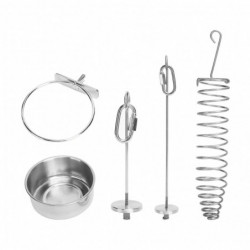 Parrot Food Cup Stainless Steel 4 Pieces Bird Food Fruit Holder Foraging Toy Parrot Food Cup Stainless Steel 4 Pieces Bird Food Fruit Holder Foraging Toy