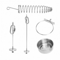 Parrot Food Cup Stainless Steel 4 Pieces Bird Food Fruit Holder Foraging Toy Parrot Food Cup Stainless Steel 4 Pieces Bird Food Fruit Holder Foraging Toy