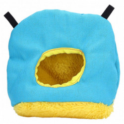Round Plush Birdhouse for Parrots Easy Clean Space Saving Safety Blue Round Plush Birdhouse for Parrots Easy Clean Space Saving Safety Blue