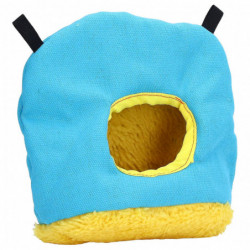 Round Plush Birdhouse for Parrots Easy Clean Space Saving Safety Blue Round Plush Birdhouse for Parrots Easy Clean Space Saving Safety Blue