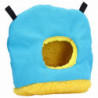 Round Plush Birdhouse for Parrots Easy Clean Space Saving Safety Blue