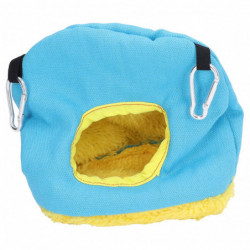 Round Plush Birdhouse for Parrots Easy Clean Space Saving Safety Blue Round Plush Birdhouse for Parrots Easy Clean Space Saving Safety Blue