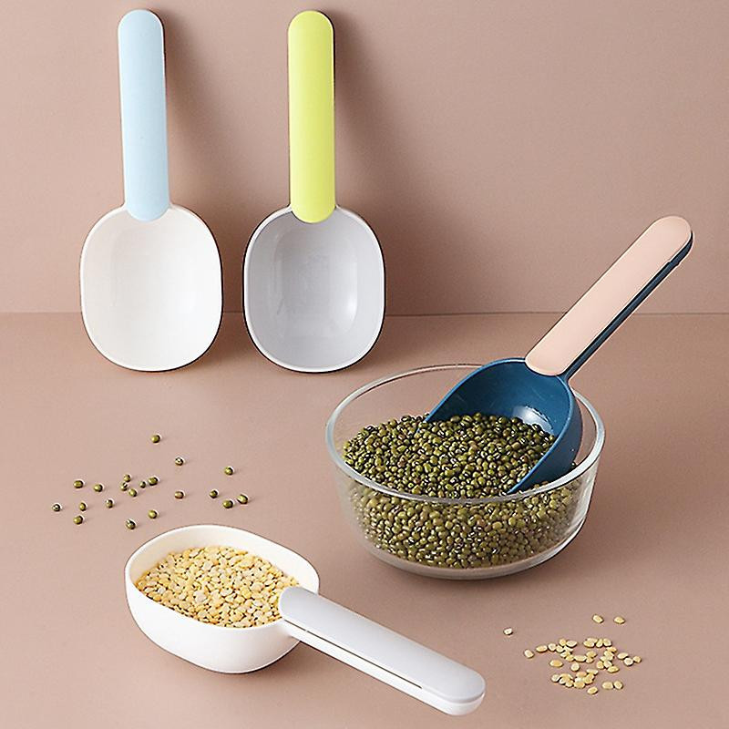 Multifunctional Large Capacity Food Flour Nuts Beans Clip Handle Kitchen Spoon