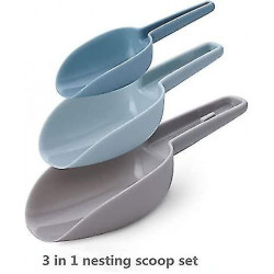 Plastic Scoop Set Pet Food Scoop Multipurpose Handy Scoop Set Of 3 Nesting Design (shikai) Plastic Scoop Set Pet Food Scoop Multipurpose Handy Scoop Set Of 3 Nesting Design (shikai)