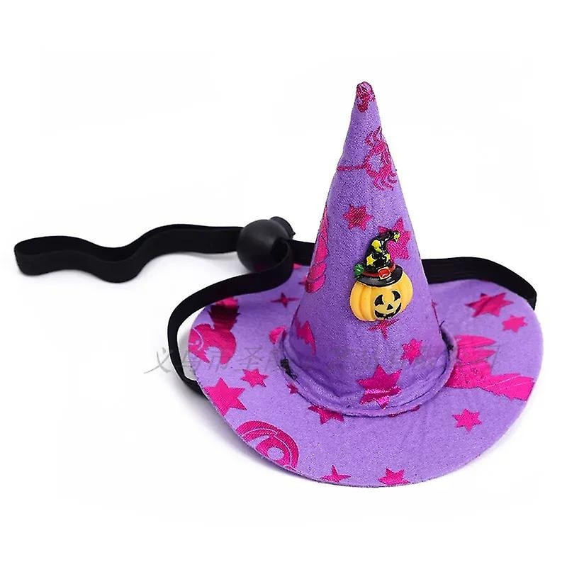 Halloween Cat And Dog Spider Web Witch Hat Elastic Hair Band Pet Supplies Dog Cat Pumpkin Bat Hat Hair Pet Accessories
