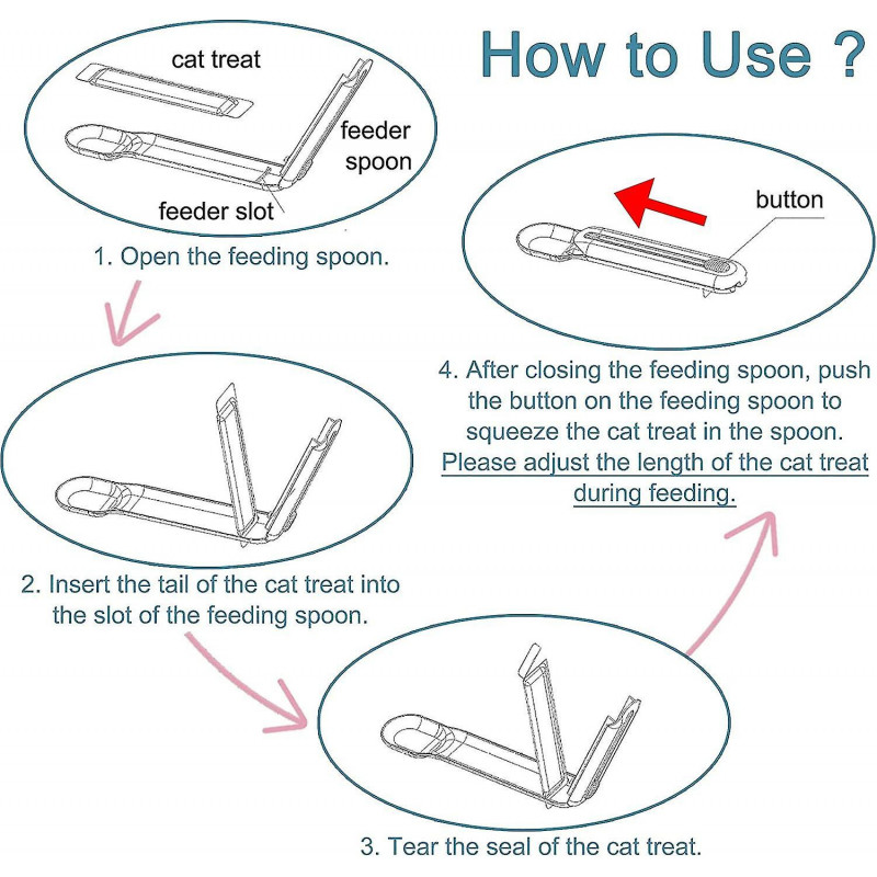 Cat Snack Spoon Feeder, Wet Food Squeeze Spoon For Cat Supplies, Product Length 21*4cm (8.2*1.5 Inches), Easy To [...]