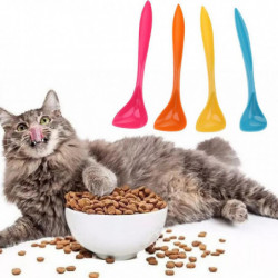 2-pack Special Curved Design Pet Dog Cat Food Can Spoon With Long Handle 2-pack Special Curved Design Pet Dog Cat Food Can Spoon With Long Handle