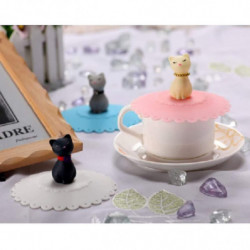 Set Of 3 Leakproof Silicone Cat Cup Lids, Dustproof, Random Color (shikai) Set Of 3 Leakproof Silicone Cat Cup Lids, Dustproof, Random Color (shikai)