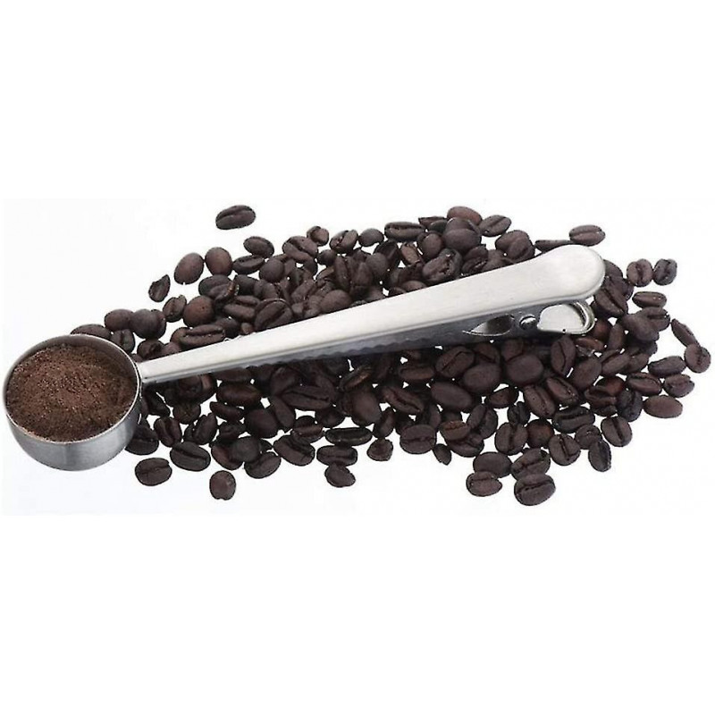 Durable Stainless Steel Coffee Scoop Measuring Spoon With Bag Sealing Clip For Coffee, Milk Powder, Tea, Oatmeal [...]