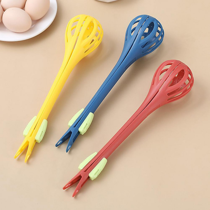 Multifunctional Egg Whisk Food Clip Noodle Clip Multi-Purpose Sturdy Food Blender for Cooking