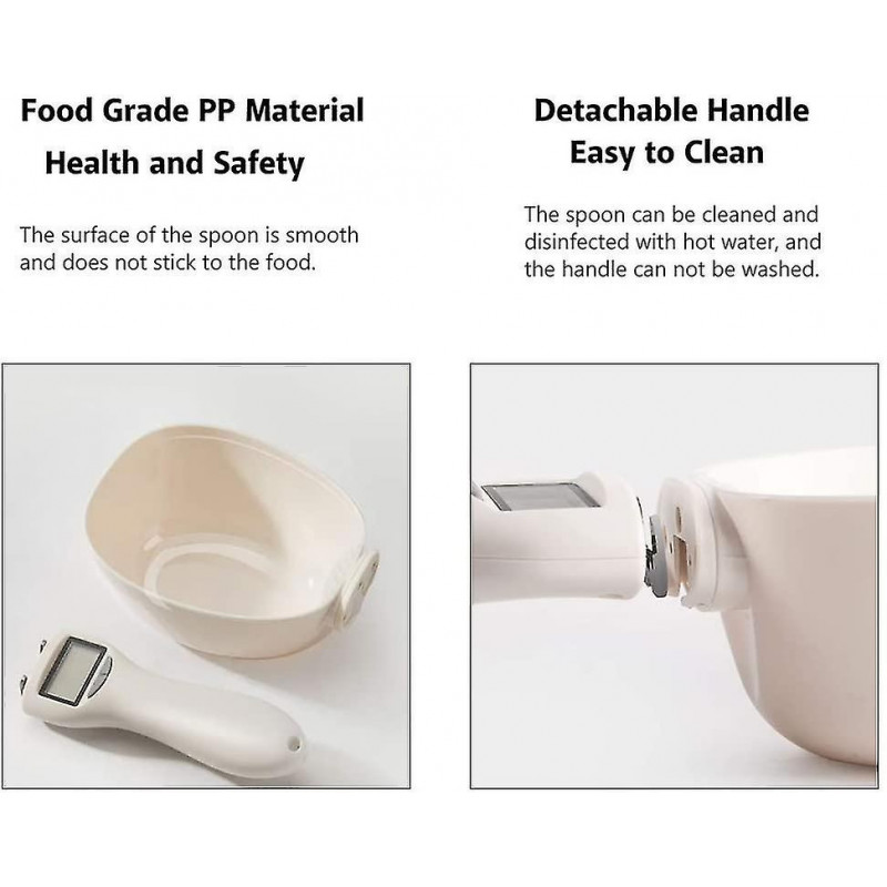 2023 - Pelle de mesure d’aliments pour animaux de compagnie Cuillère électronique Cuillère à mesurer Nourriture [...]