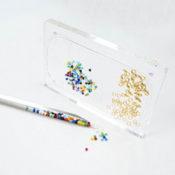 2 Piece Set Beading Tool And Non-slip Pad For Diy Jewelry Making Scoops Beads 2 Piece Set Beading Tool And Non-slip Pad For Diy Jewelry Making Scoops Beads