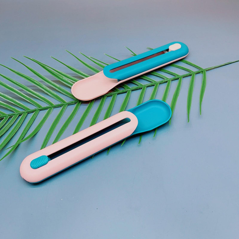 Pet Dog Feeding Spoon Plastic Scoop for Cat Strip Jellys Wet Food No Waste