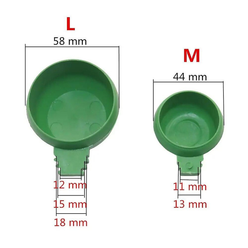 1Pc New Parrot Bird Hamster Hanging Feeding Bowl Cage Drinking Food Feeder Plastic Round Water Cup Feeding Bowl Tools